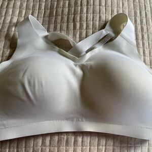 Lululemon White Cross-Back Sports Bra